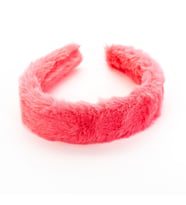 Biem Düz Peluş Taç Koyu Pembe