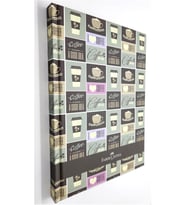 A5 Sert Kapak Tarihsiz Çizgili Ajanda Defter, 120 Yaprak, Nostaljik Coffee