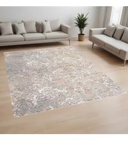 Eliana Home Dijital Baskı Yıkanabilir Kaymaz Taban Salon Halısı Ve Yolluk LNA0997-FNL248 (Bej)