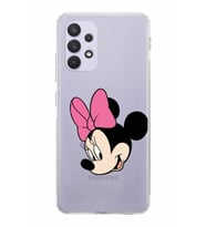 Samsung Galaxy A32  Kamera Korumalı  Kapak Minnie Mouse Tasarımlı  Şeffaf Kılıf