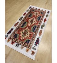 EVALİFE 8572 KREM MULTİ ŞÖNİL KİLİM 80X150 CM