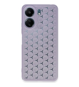Xiaomi Redmi 13c Kılıf Petek Silikon Kapak - Lila