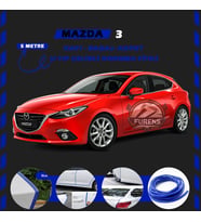 Mazda 3 Oto Araç Kapı Koruma Fitili 5metre Parlak Mavi Renk