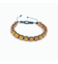 Clays Jewellery Damla Kehribar Küp Kesim Makrome Bileklik / Sertifikalı