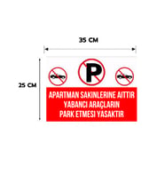 Apartman Sakinlerine Aittir Part Etmek Yasaktır Kişiselleştirilebilir Dekota Levha, 25x35, 20x30 (A4), 30x42 (A3) Cm Boyut Seçeneklerinde Levha + Yapışkan Bant