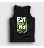 Presmono Unisex Beyaz Beans Vegan Vegetarian Vejetaryen Atlet 541808tt (Siyah)