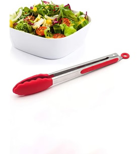 33 cm Kırmızı Mutfak Biftek Barbekü Salata Ekmek Maşası mt145