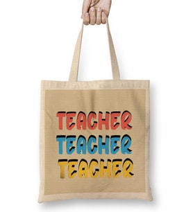 Teacher Gift-Learning Inspire-Science Student School-Inspirational KIDS WOMEN Men Bez Çanta Uzun Saplı