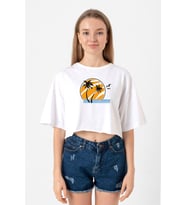 The Last Of Us Ellie Shirt Beyaz Kadın Crop Tshirt