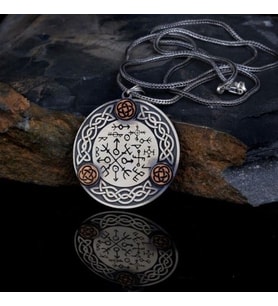 Viking Koruyucu Pusula Gümüş Kolye