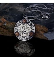 Viking Koruyucu Pusula Gümüş Kolye