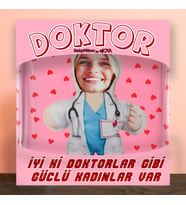 eJOYA MiniBiz Hero Kişiye Özel Fotoğraflı Kadınlar Günü Peluş Yastık  Bebek 116253 (Mango)