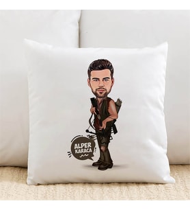 Kişiye Özel Okçu Erkek Karikatürlü Yastık
