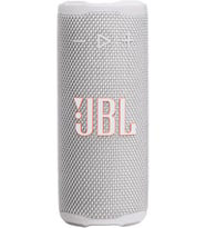 Bluetooth hoparlör, Beyaz, JBL Pro ses, AI Sound Boost, IP68 su geçirmez ve toz geçirmez, ambiyans aydınlatması, 14 saate kadar çalma süresi, Auracast çoklu hoparlör bağlantısı, JBL