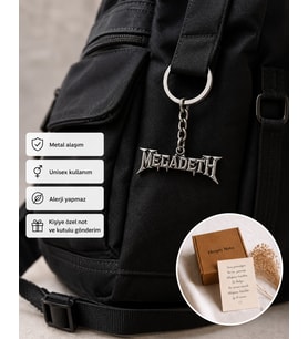 Megadeth Logo Anahtarlık Unisex Metal Müzik Aksesuarı