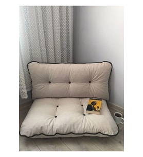 Petek Önü Yer Minderi Bahçe Palet Minderi İkili Takım