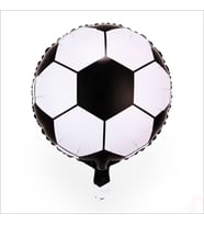 Siyah Beyaz Futbol Topu Folyo Balon - 45 cm