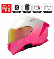 Motosiklet Kaskı Kadın Güneş Vizörlü Full Face Women Motorcu Kaskı Sweet