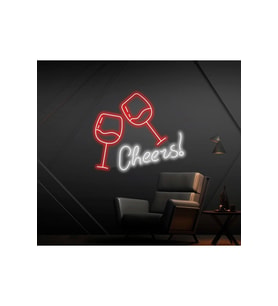 Cheers! Yazılı ve Şekilli Neon Tabela