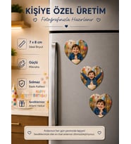 3 Kalpli Fotoğraf Magneti Erkek Çocuk Doğum Günü Kişiselleştirilebilir Anı Hediyesi