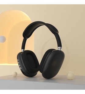 P9 Bluetooth 5.3 Subwoofer Stereo Spor Mic Oyun Spor Kulak Üstü Kulaklık Siyah