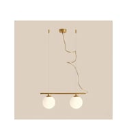 Celina 2'li Sıralı Modern Avize RA-AVZ- 6084-35-92 (Eskitme Altın)