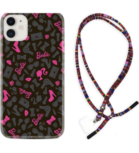Apple iPhone 11 12 13 Mini Kılıf Boyun Asklı Rasta Silikon Barbie and Shoes 1413
