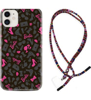 Apple iPhone 11 12 13 Mini Kılıf Boyun Asklı Rasta Silikon Barbie and Shoes 1413