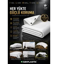 2x2 Beyaz Ebatlı PVC Branda Gölgelik Su Geçirmez Çadır - 100-120 gr/m²