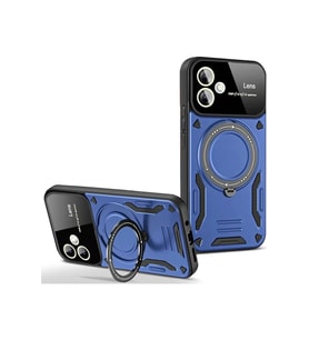 Northcity Samsung Galaxy A06 Uyumlu Kılıf Joy Lens Standlı Kapak - Lacivert