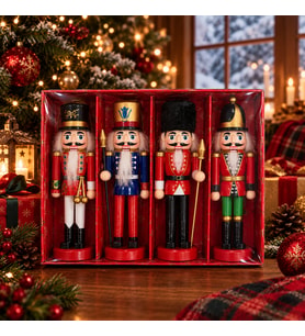 Kurşun Asker Ahşap Dekoratif Eşya (4’lü Set-13cm)