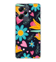 PrintiFy Poco X5 Pro 5G ile Uyumlu Retro Color 1  Kamera Korumalı Şeffaf  Kılıf