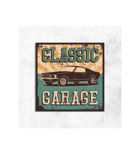 Classic Garage Retro Vintage Mdf Ahşap Tablo