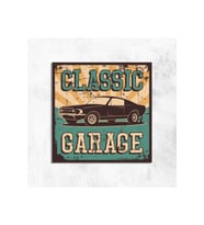 Classic Garage Retro Vintage Mdf Ahşap Tablo