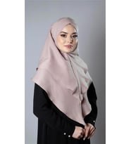 Bej Pratik Hazır Geçmeli Tesettür Eşarp Pamuk Caz Kumaş Çift Katlı Çapraz Hijab 2304_12