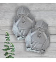 Always Forever Kedi Köpek Baskılı Sevgili/Çift Hediye Gri Oversize Sweatshirt