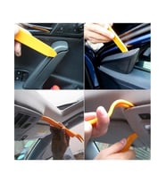 4 Parça Trim Sökme Aparatı Araç İçi Plastik Kaplama Panel Sökme Aparat Seti Araç İçi Oto Teyp Döşeme Sökme Seti
