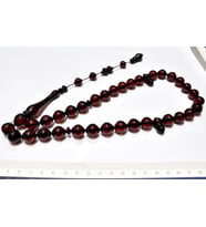 Ateş Kehribar Tesbih İstanbul Kesim 13*15 mm (khr-13026)
