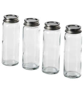 IKEA CITRONHAJ cam-paslanmaz çelik 10 cl baharat kavanozu 4 adet