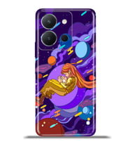 Vivo Y36 Kapak HD Renkli Dizayn Silikon Kılıf - Lost İn Space