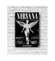 Nirvana  Poster duvar süsü dekor Kapı Süsü Konsept Dekor Ahşap Tablo 19x28 cm