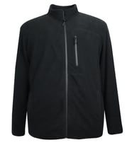 Erkek Büyük Beden Dik Yakalı Fermuarlı 122 Kg-172 Kg Arası İçin Uygun Bedenli Polar Sweat Mont (Siyah)