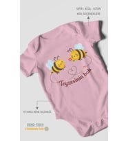 Teyzesinin Balı Kısa Kollu Bebek Body %100 Pamuk