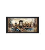 Manzara Temalı Kanvas Tablo 80 x 110 cm Siyah Çerçeve