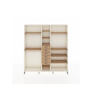 Arges Gardrop 10 Raflı 6 Çekmeceli 3 Askılı 220x30x243 Aytaşı-Çam