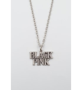 Black Pink Gümüş Kaplama Düz Zincir Kolye