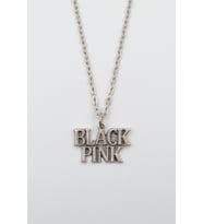 Black Pink Gümüş Kaplama Düz Zincir Kolye
