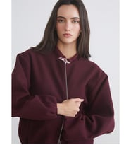 LCW Vision Bordo Bisiklet Yaka Kadın Kaşe Ceket
