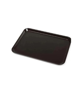 10 Adet Siyah Midi Boy Plastik Servis Tepsisi Kırılmaz Lokanta Büfe Fast Food Kullanım (44x32 Cm)