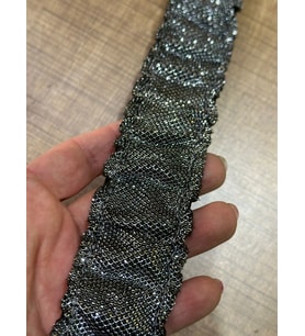 EN 4 CM LASTİK FÜME PARLAK LASTİK DİKİŞ GİYİM AKSESUARI 1 METRE